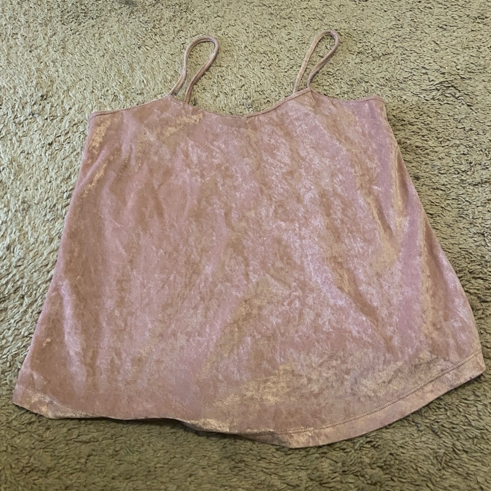 Elegant Pink Velvet Women's Top
